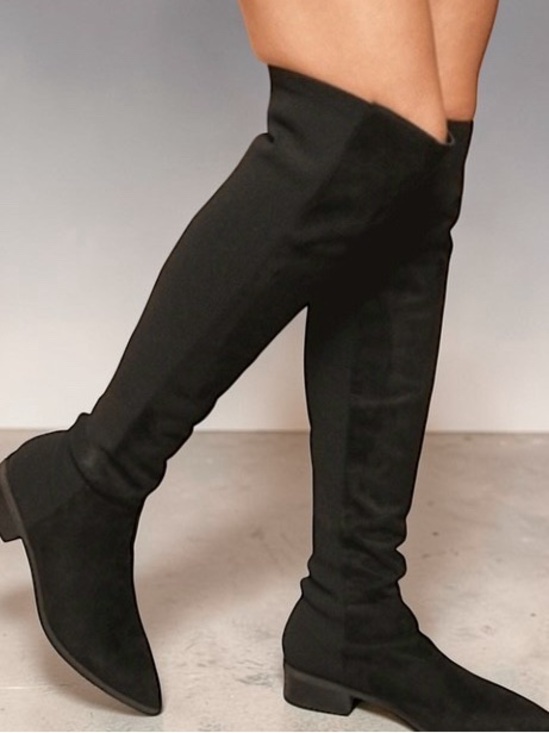 Steve Madden Shoes - Steve Madden Black Over-the-Knee Women's Boots | Stretch Tall Flat Boot NWOB 7